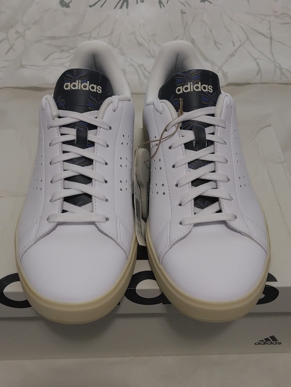 NWT adidas White and Navy Low-Top Women’s Sneakers